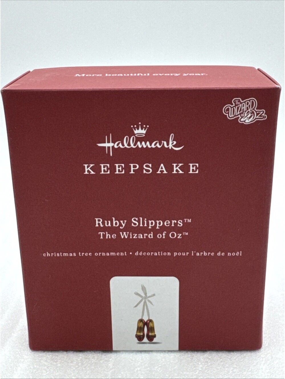 2018 Hallmark Ruby Slippers Wizard of Oz Christmas Premium Metal Ornament New